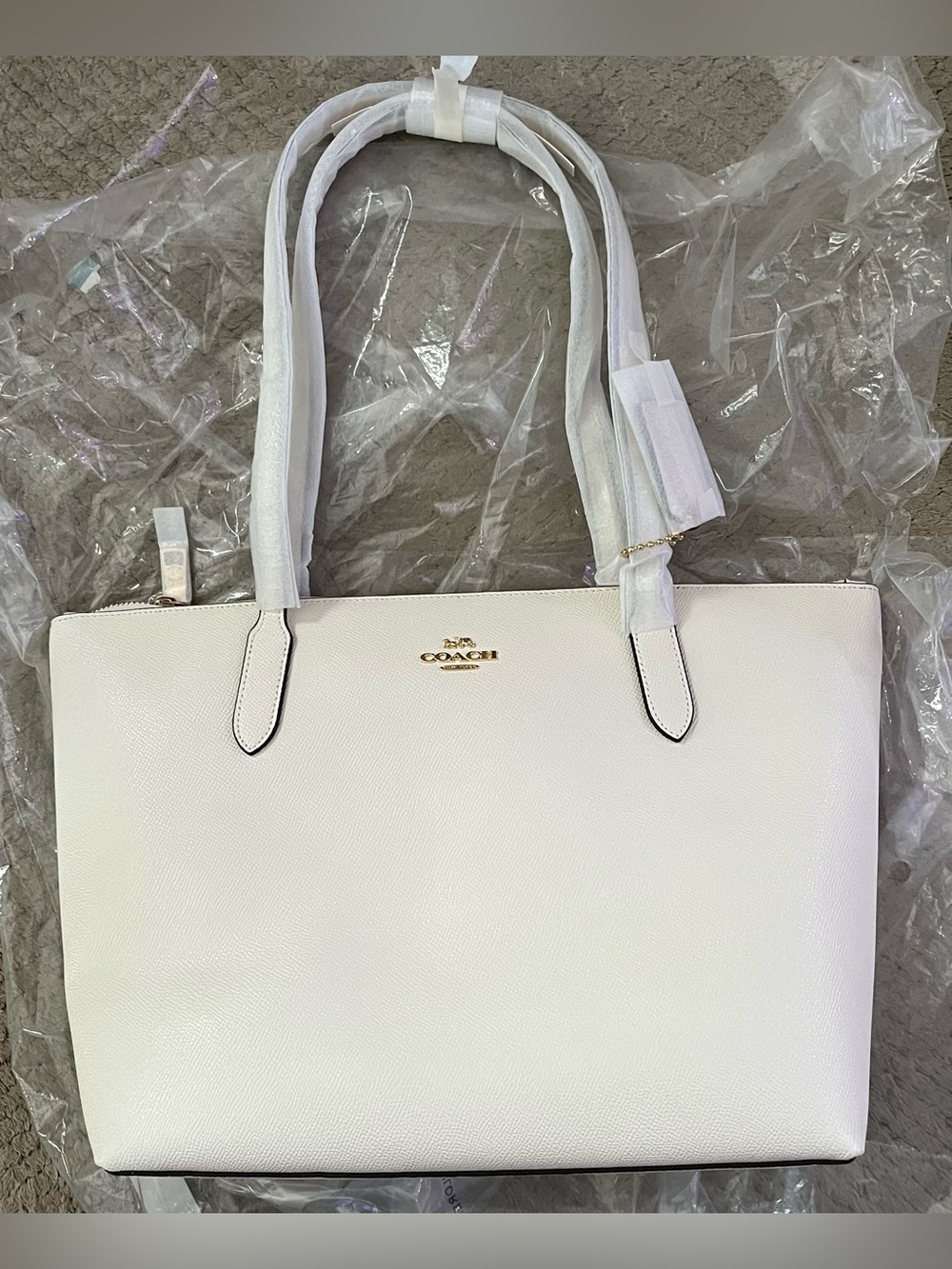 Coach Cross Grain Zip Top Tote 4454 IMCHK